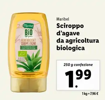 Lidl Maribel Sciroppo d'agave da agricoltura biologica offerta