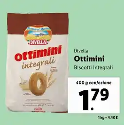 Lidl Divella Ottimini Biscotti integrali offerta