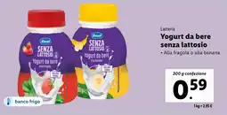 Lidl Latteria Yogurt da bere senza lattosio offerta