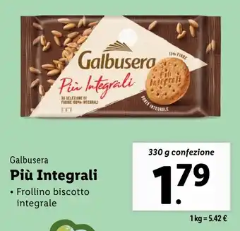 Lidl Galbusera Più Integrali offerta