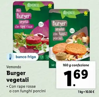 Lidl Vemondo Burger vegetali offerta