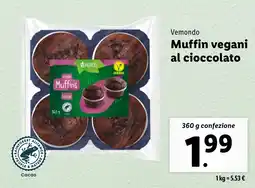 Lidl Vemondo Muffin vegani al cioccolato offerta