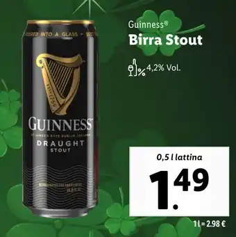 Lidl Guinness Birra Stout offerta