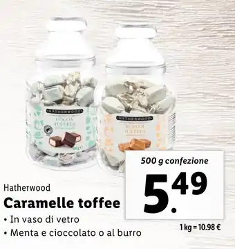 Lidl Hatherwood Caramelle toffee offerta