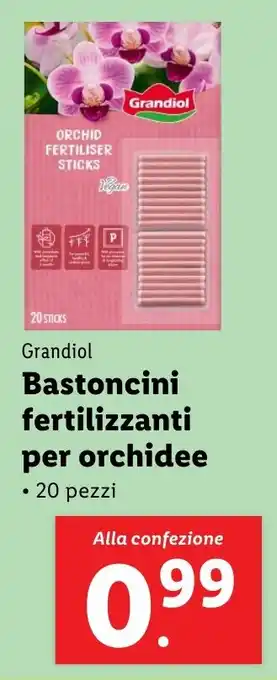 Lidl Grandiol Bastoncini fertilizzanti per orchidee offerta