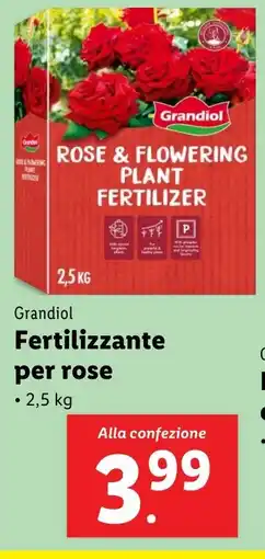 Lidl Grandiol Fertilizzante per rose offerta