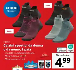 Lidl CRIVIT Calzini sportivi da donna o da uomo, 2 paia offerta