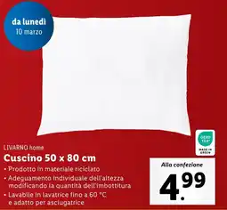 Lidl LIVARNO home Cuscino 50 x 80 cm offerta