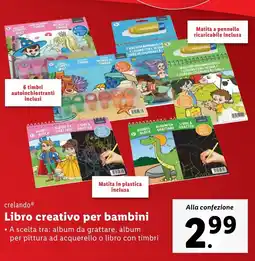 Lidl crelando Libro creativo per bambini offerta