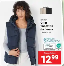 Lidl esmara Gilet imbottito da donna offerta