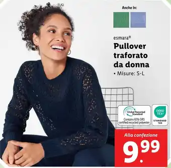 Lidl esmara Pullover traforato da donna offerta