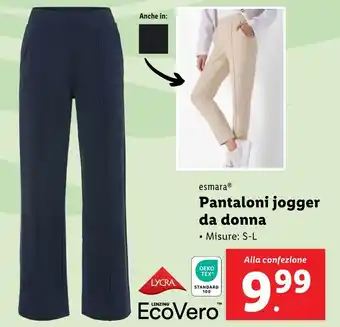 Lidl esmara Pantaloni jogger da donna offerta