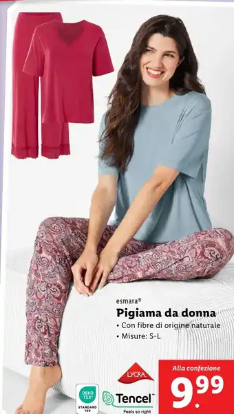 Lidl esmara Pigiama da donna offerta