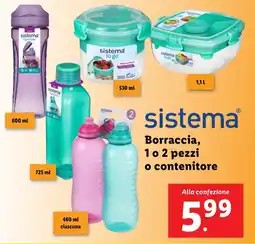 Lidl sistema Borraccia, 1 o 2 pezzi o contenitore offerta