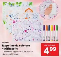 Lidl crelando Tappetino da colorare riutilizzabile offerta