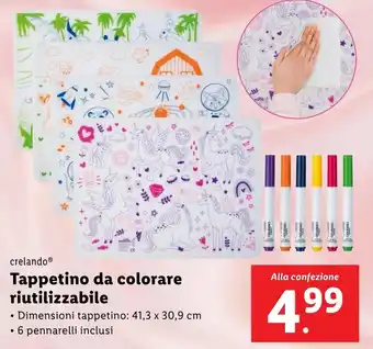 Lidl crelando Tappetino da colorare riutilizzabile offerta