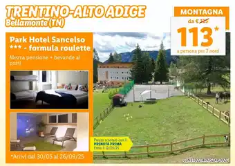 Lidl Park Hotel Sancelso - formula roulette offerta