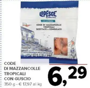 Todis Code di mazzancolle tropicali con guscio offerta