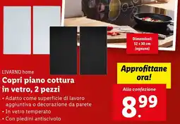 Lidl LIVARNO home Copri piano cottura in vetro, 2 pezzi offerta