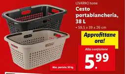 Lidl LIVARNO home Cesto portabiancheria offerta