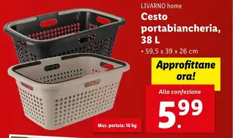 Lidl LIVARNO home Cesto portabiancheria offerta