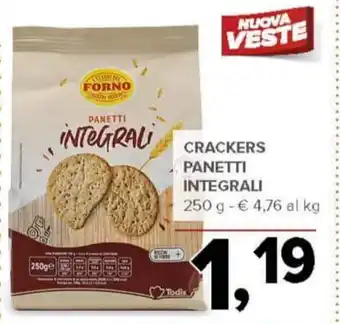 Todis Crackers panetti integrali offerta