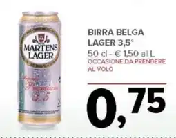 Todis Birra belga LAGER 3,5° offerta