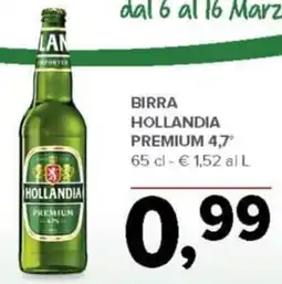 Todis Birra hollandia premium 4,7 offerta