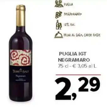 Todis Puglia igt negramaro offerta