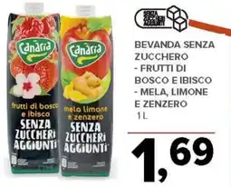 Todis Bevanda senza zucchero - frutti di bosco e ibisco - mela, limone e zenzero offerta