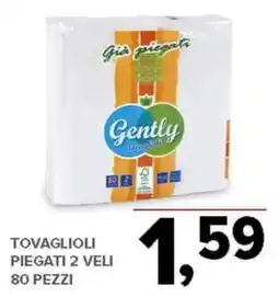 Todis Tovaglioli piegati 2 veli 80 pezzi offerta