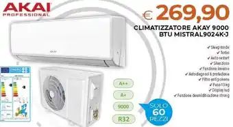 Todis Ακαι climatizzatore akay 9000 btu mistral9024k-j offerta