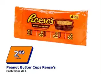 Action Peanut butter cups reese's confezione da 4 offerta