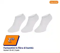 Action Fantasmini in fibra di bambù numeri 35-42 | 3 paia offerta