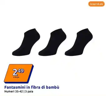 Action Fantasmini in fibra di bambù numeri 35-42 | 3 paia offerta