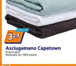 Action Asciugamano capetown diversi colori realizzato con 100% cotone offerta