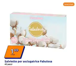 Action Cotton fresh fabulosa salviette per asciugatrice fabulosa 40 pezzi offerta