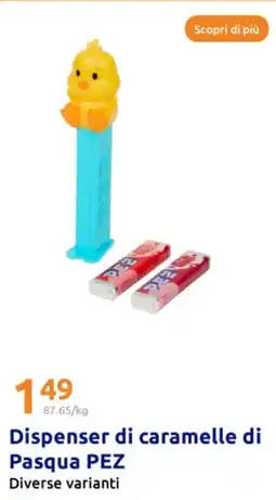 Action Dispenser di caramelle di pasqua pez Diverse varianti offerta