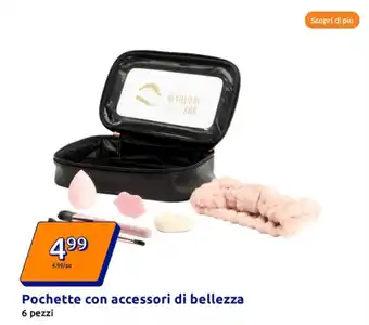 Action Pochette con accessori di bellezza 6 pezzi offerta