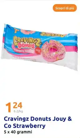 Action Cravingz donuts jouy & co strawberry 5 x 40 grammi offerta