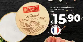 Bennet Le grand camembert pays paysan breton al kg offerta