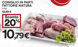 Coop Coniglio in parti fattorie natura offerta