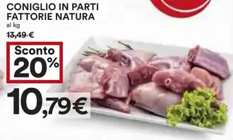 Coop Coniglio in parti fattorie natura offerta