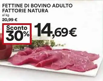 Coop Fettine di bovino adulto fattorie natura offerta