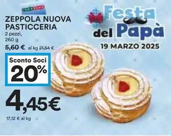 Coop Zeppola nuova pasticceria offerta