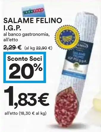 Coop Salame felino i.g.p. offerta