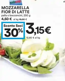 Coop Mozzarella fior di latte offerta