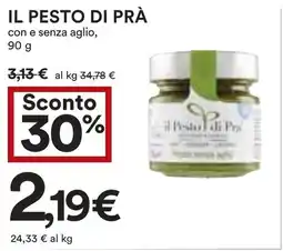 Coop IL PESTO DI PRÀ con e senza aglio offerta