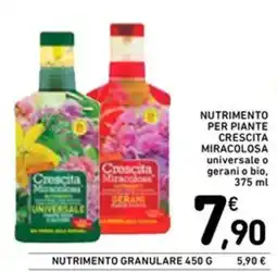 Spazio Conad Nutrimento per piante crescita miracolosa universale o gerani o bio, offerta