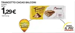 Coop Trancetto cacao BALCONI offerta